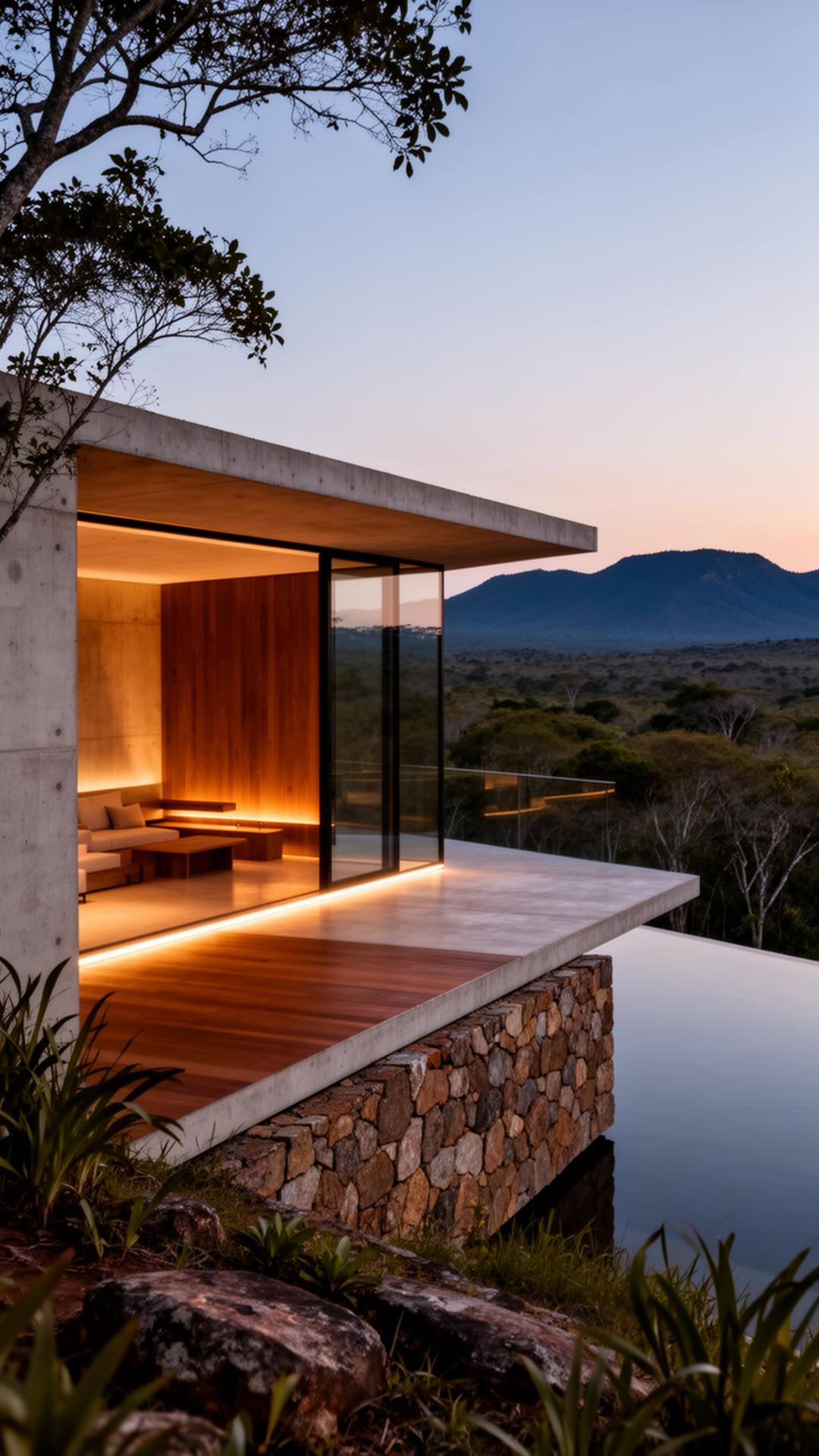 Arquitetura de alto padrão integrada ao cerrado. Referência Pousadas de Alto Padrão de Alto Paraíso